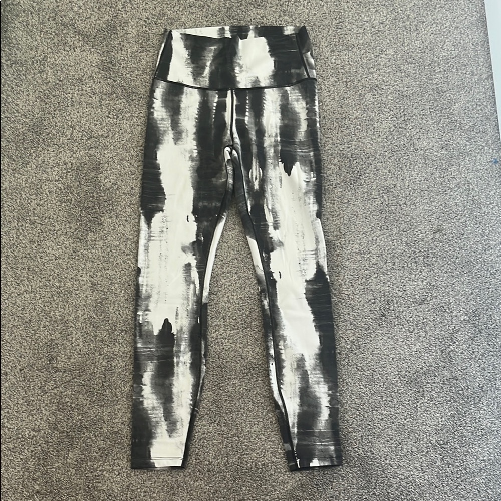 Varley Marbled Black White Leggings Size Small